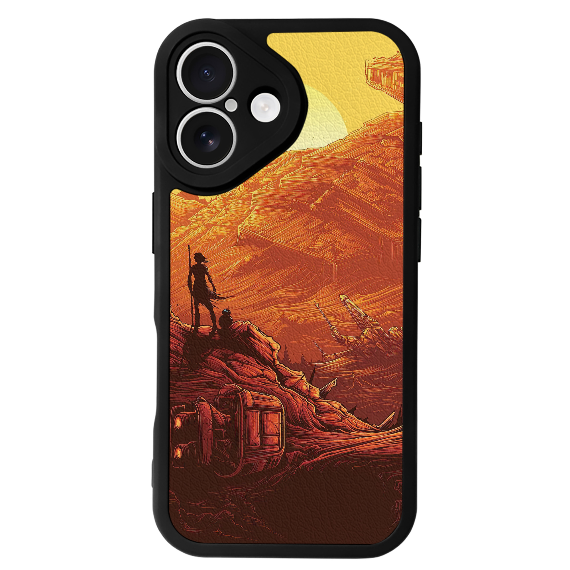 （画像用） スター・ウォーズ Star Wars 【iPhone 16シリーズ対応】シリコンスマホケース（レザー調） 材質：シリコン